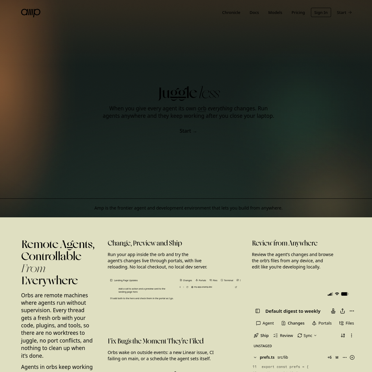 Screenshot of Amp