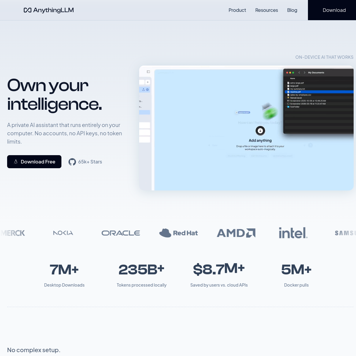 Screenshot of AnythingLLM
