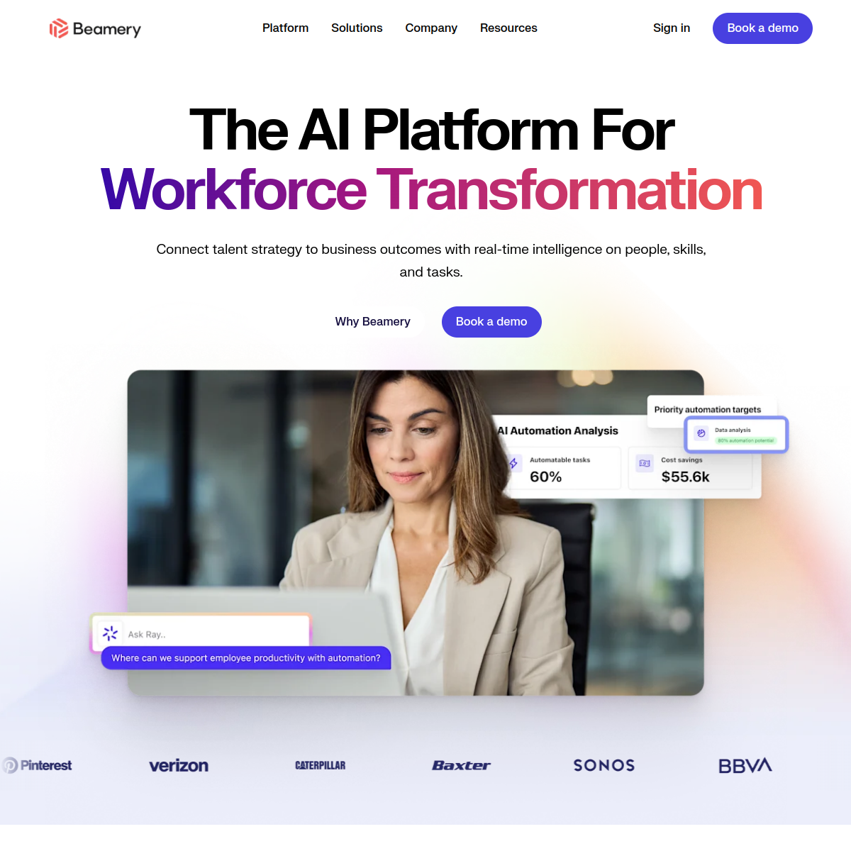 Screenshot of Beamery