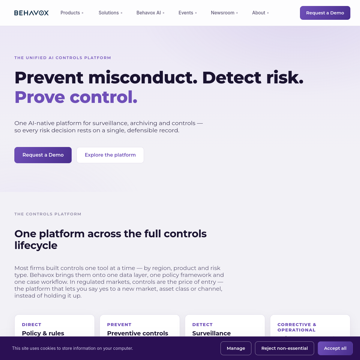 Screenshot of Behavox