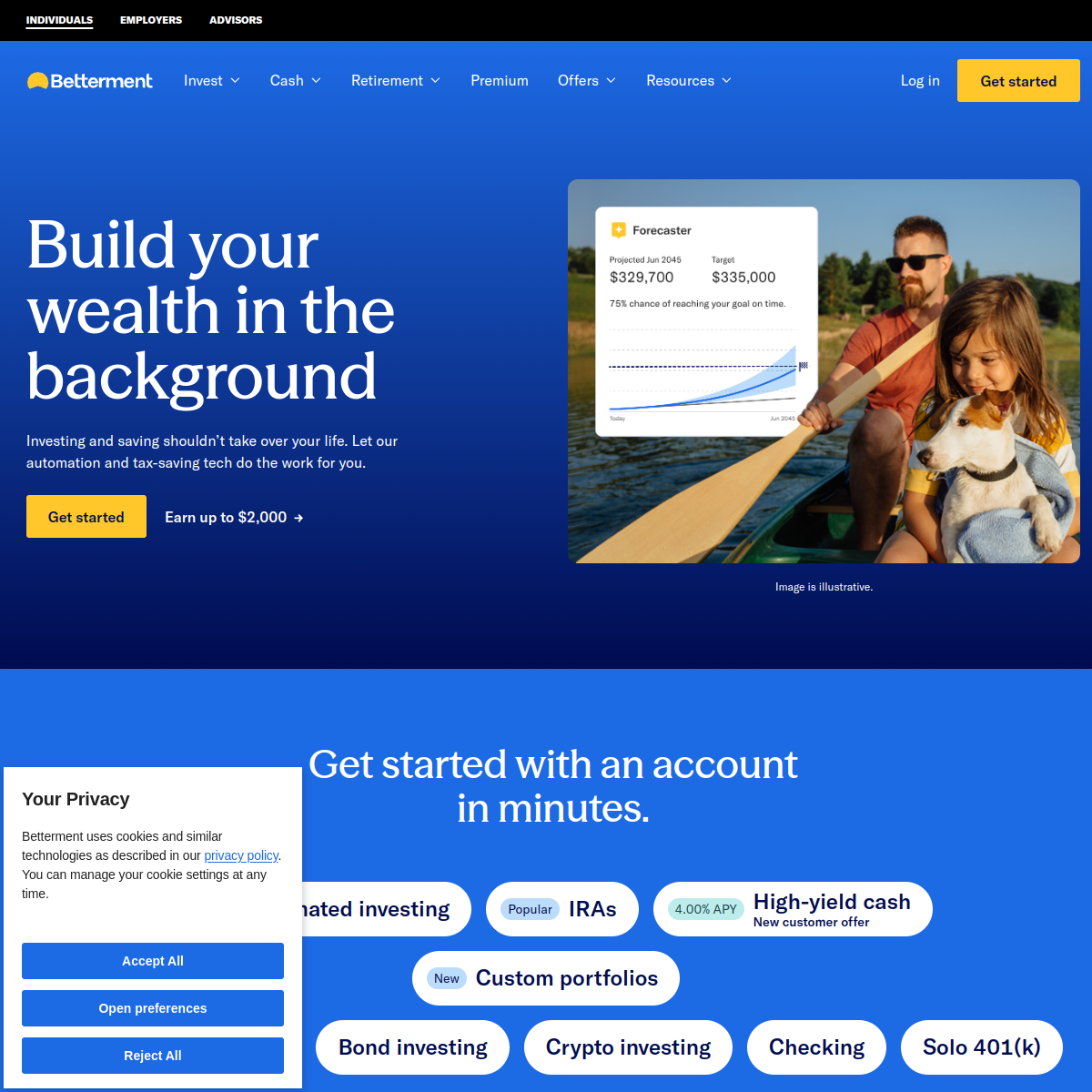 Screenshot of Betterment