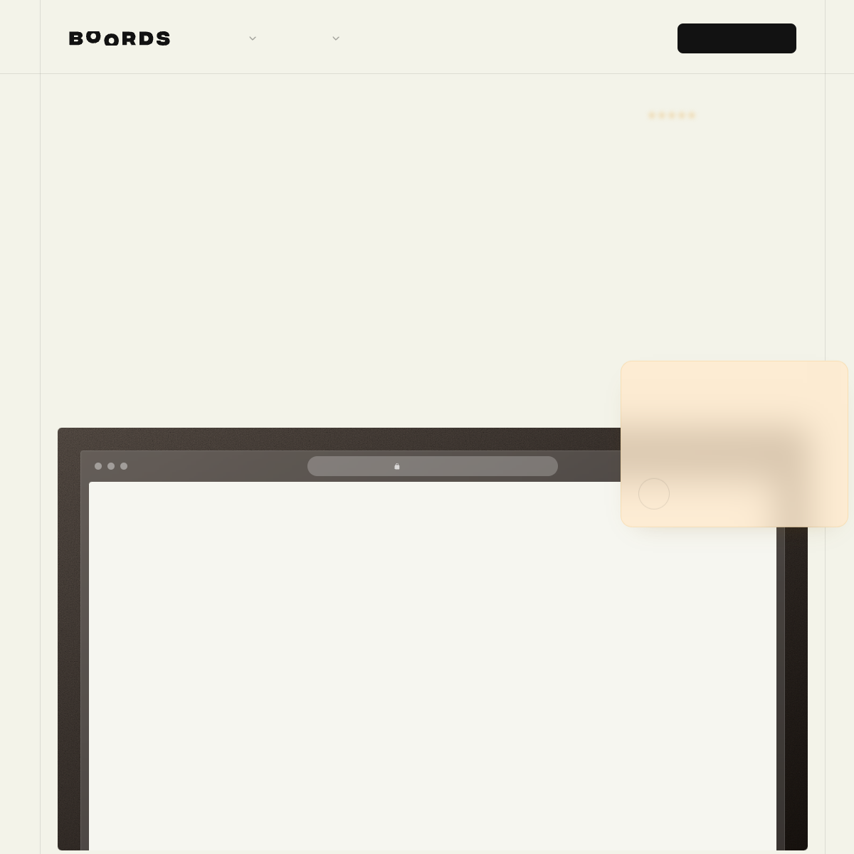 Screenshot of Boords