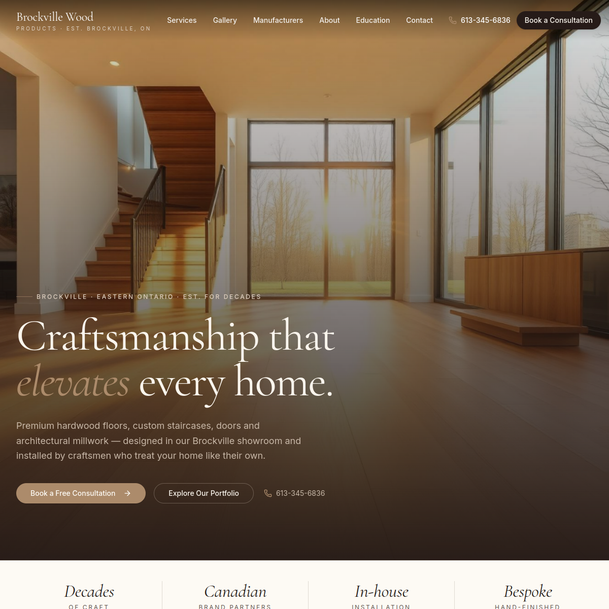 Brockville Wood Products website screenshot