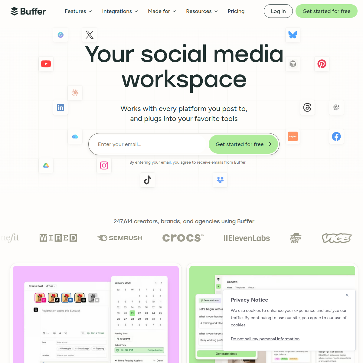 Screenshot of Buffer