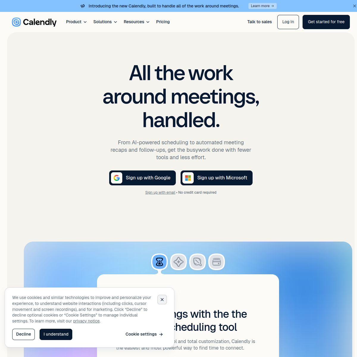 Screenshot of Calendly