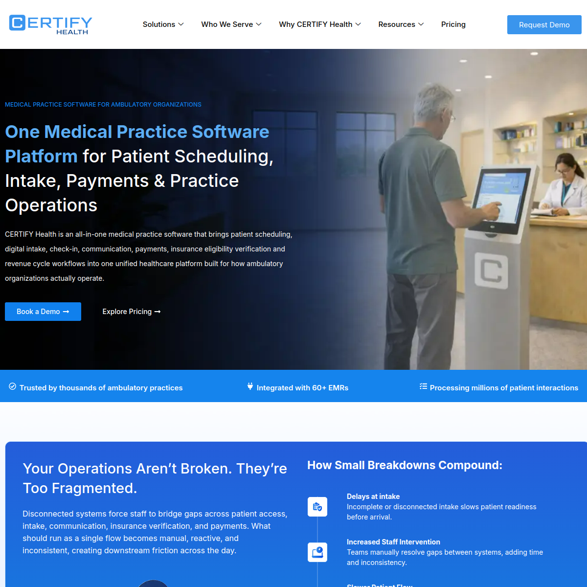 Certify Health homepage
