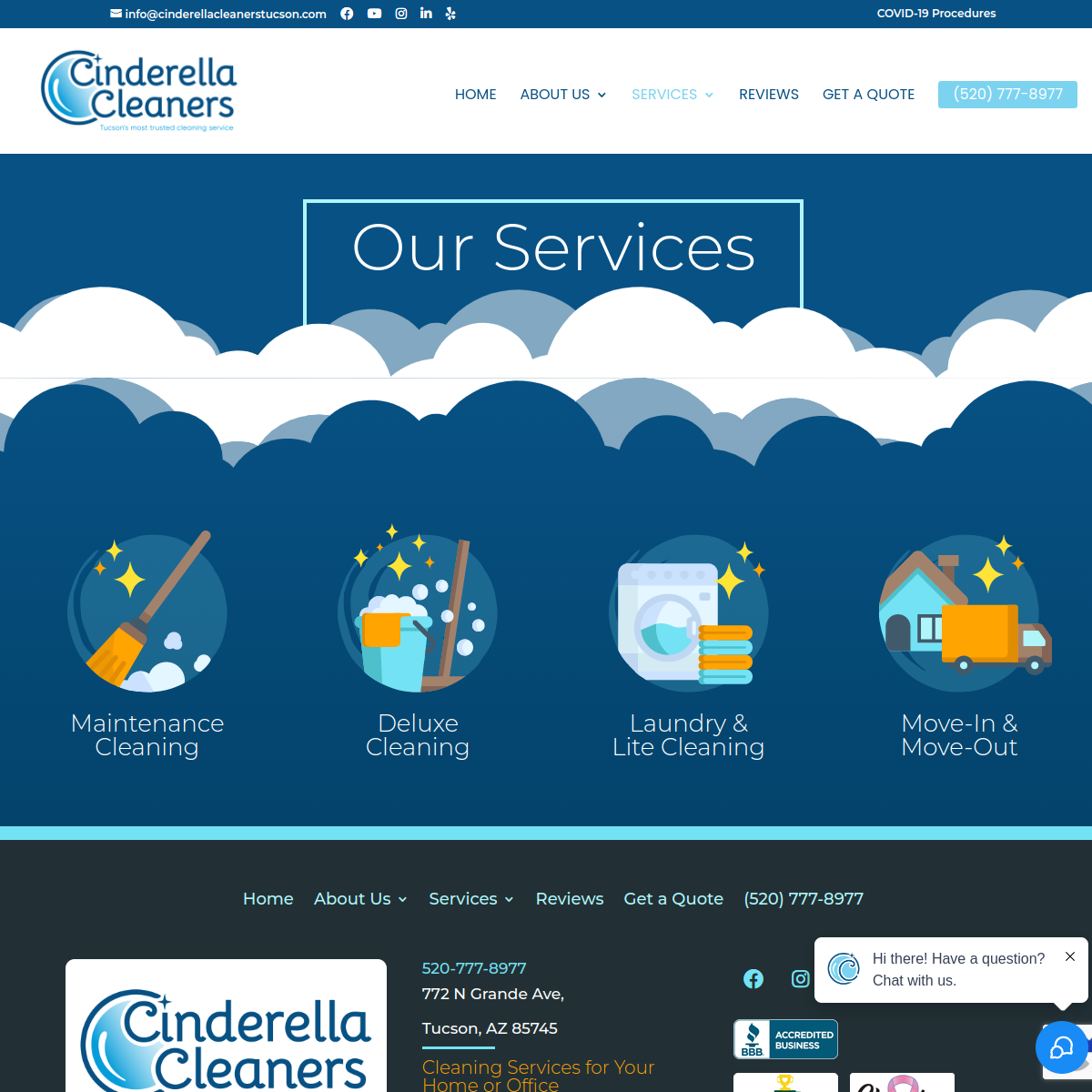 Screenshot of Cinderella Cleaners
