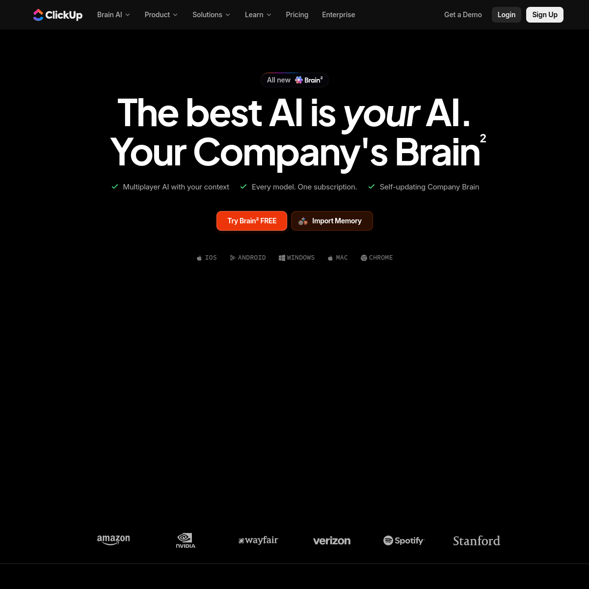 Screenshot of ClickUp AI