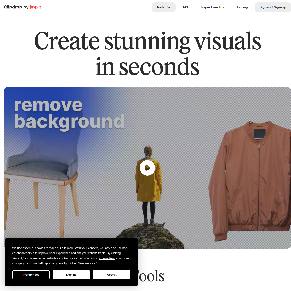 Screenshot of Clipdrop