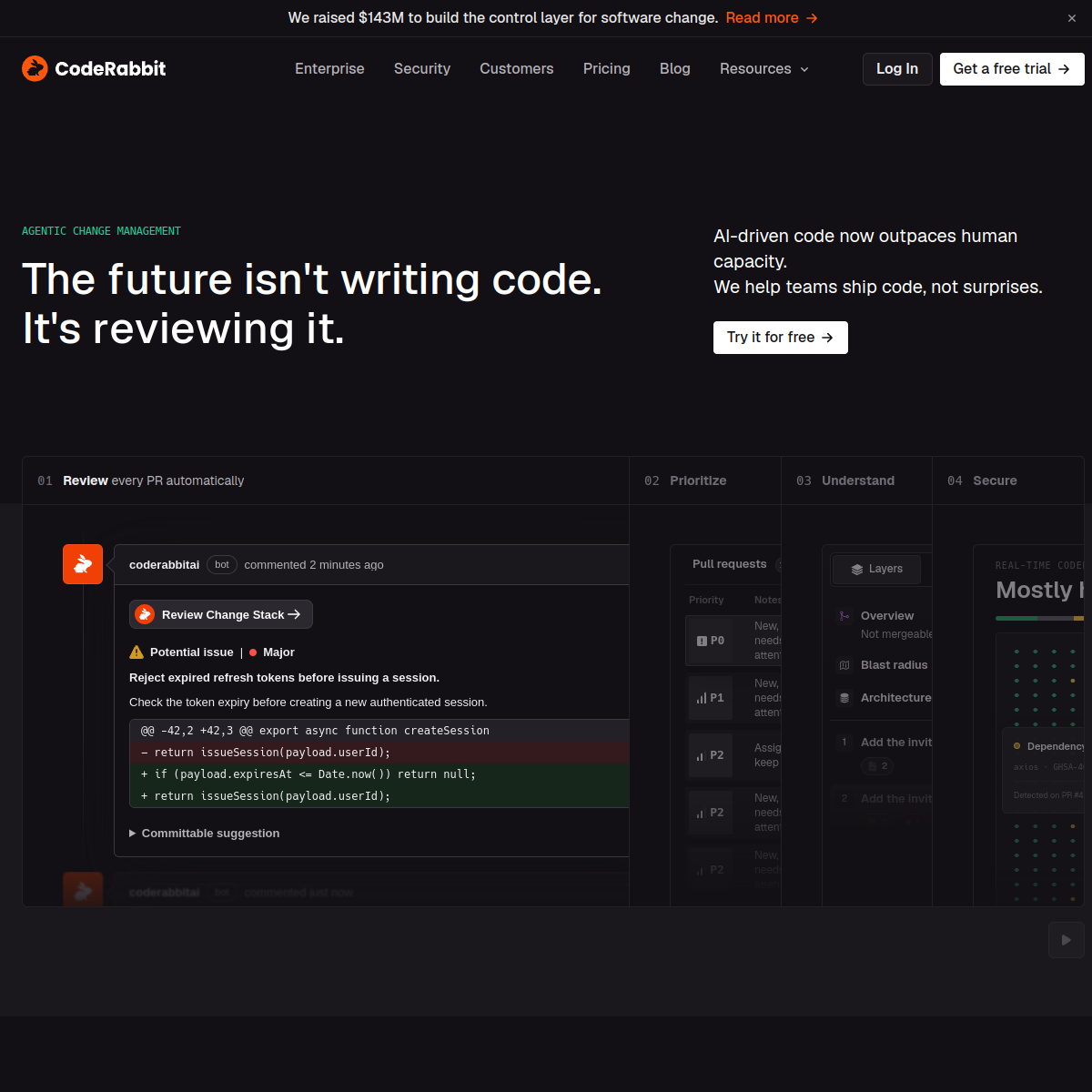 Screenshot of CodeRabbit