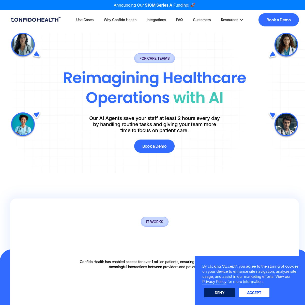 Confido Health homepage