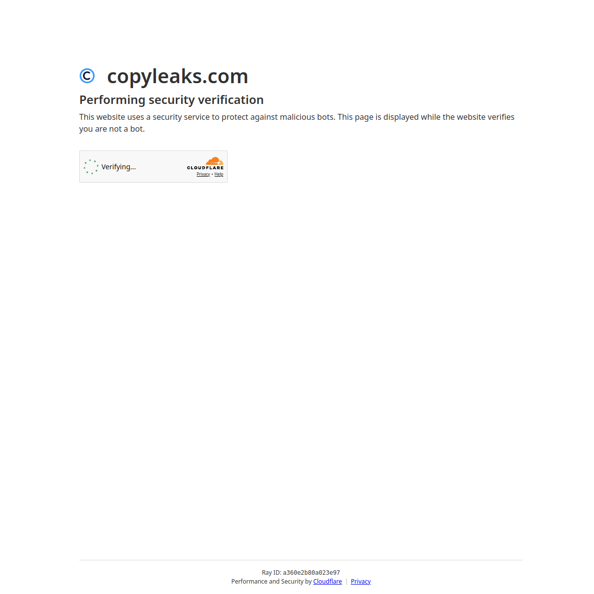 Screenshot of Copyleaks