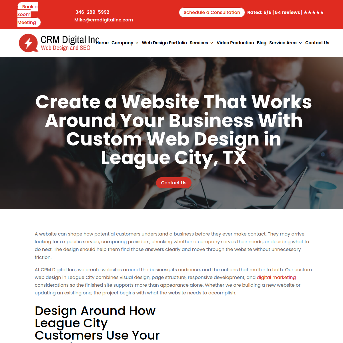 Screenshot of CRM Digital Web Design and SEO