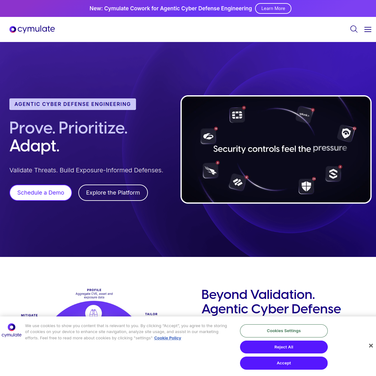 Screenshot of Cymulate