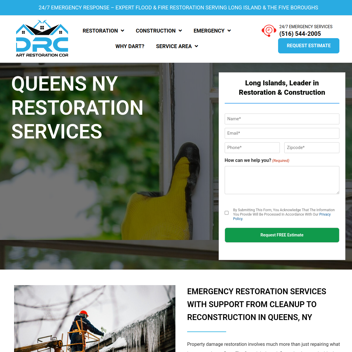 Screenshot of Dart Restoration Corp