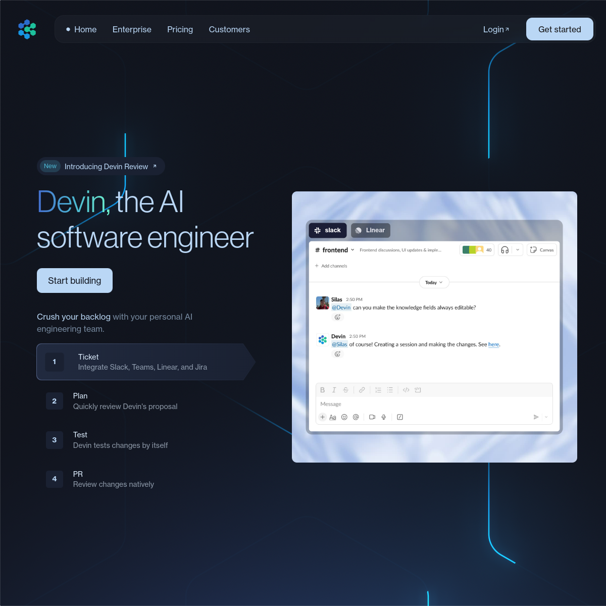 Devin AI 官网截图