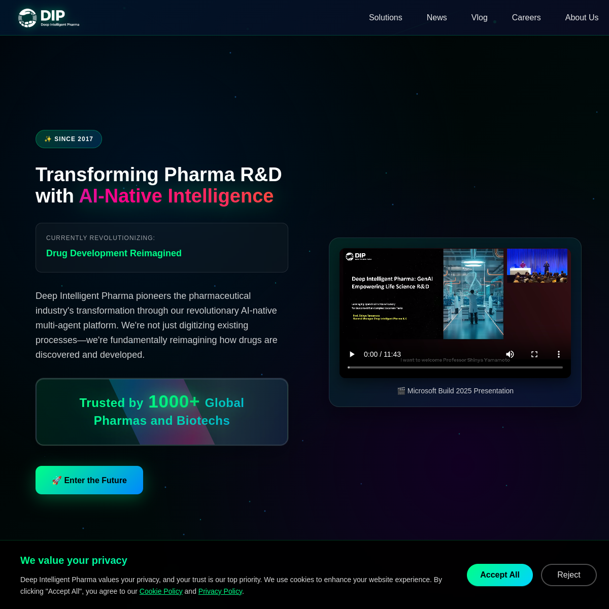 Deep Intelligent Pharma 官网截图