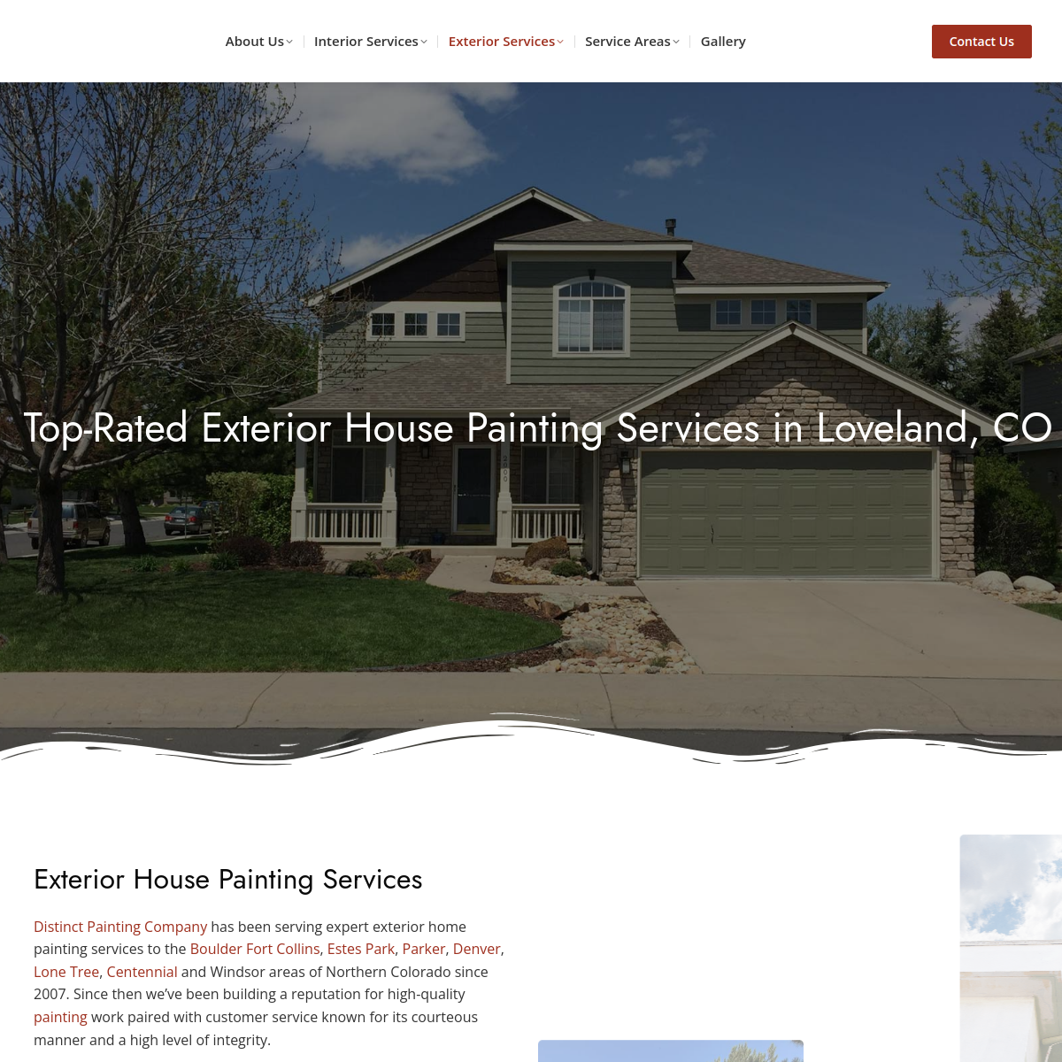 Screenshot of Distinct Painting Company