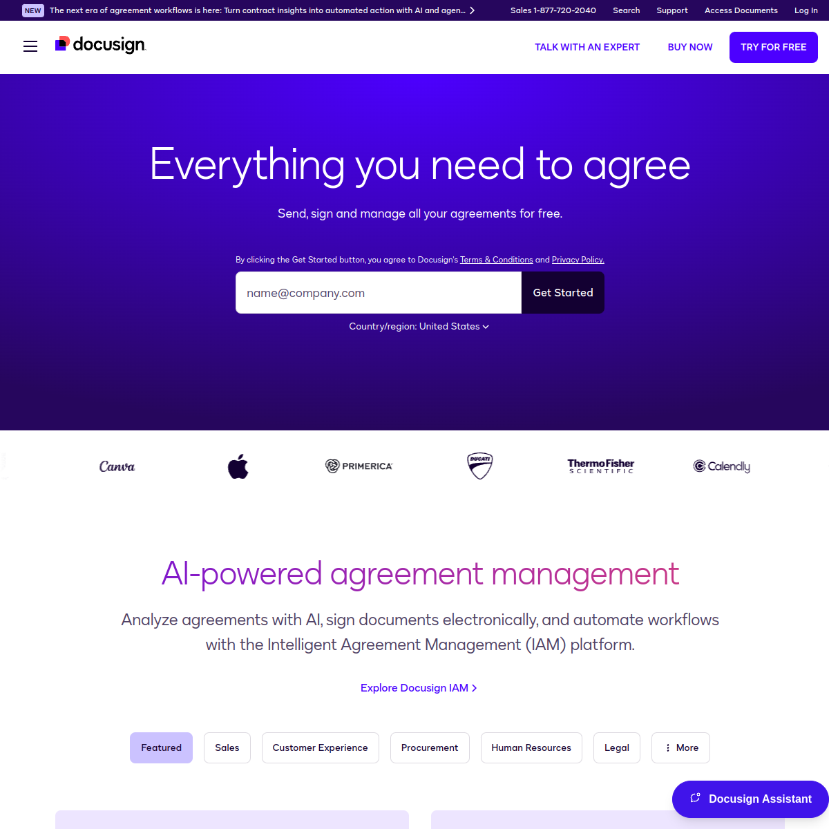 Screenshot of DocuSign