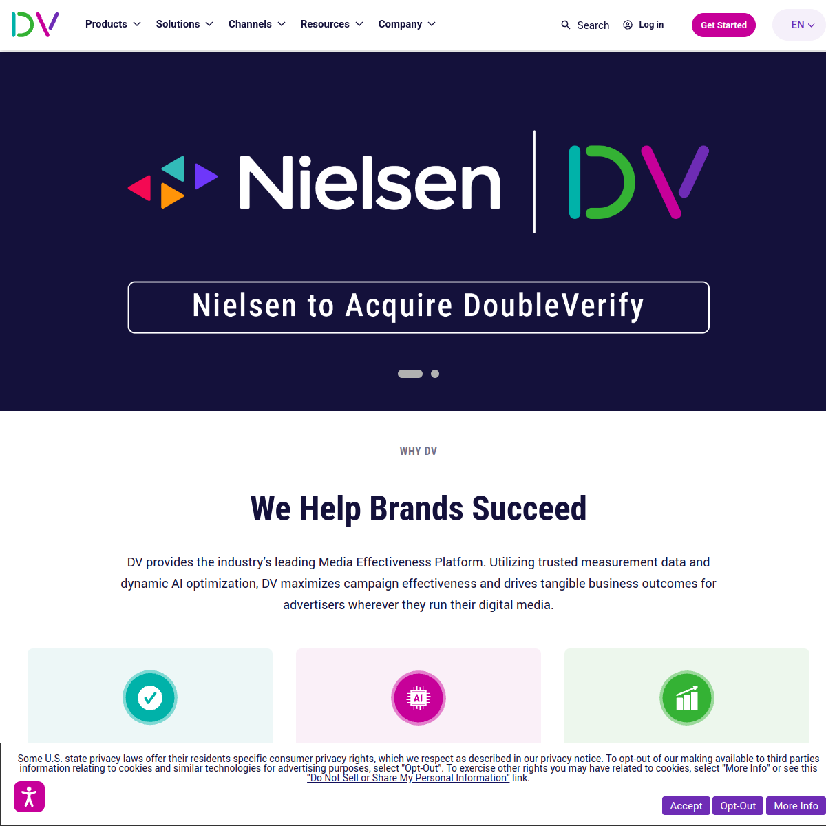 Screenshot of DoubleVerify
