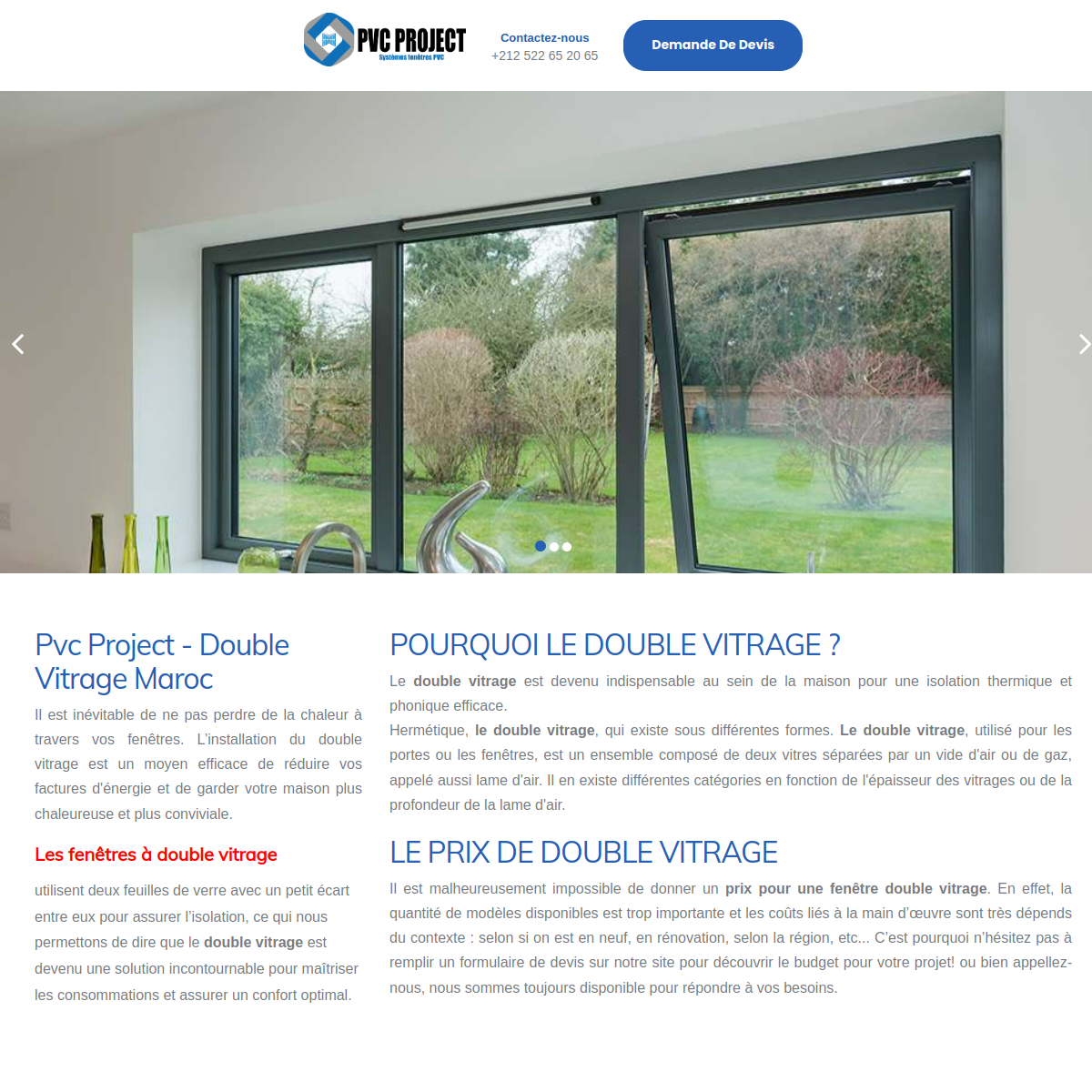 Aperçu du site doublevitragemaroc.com