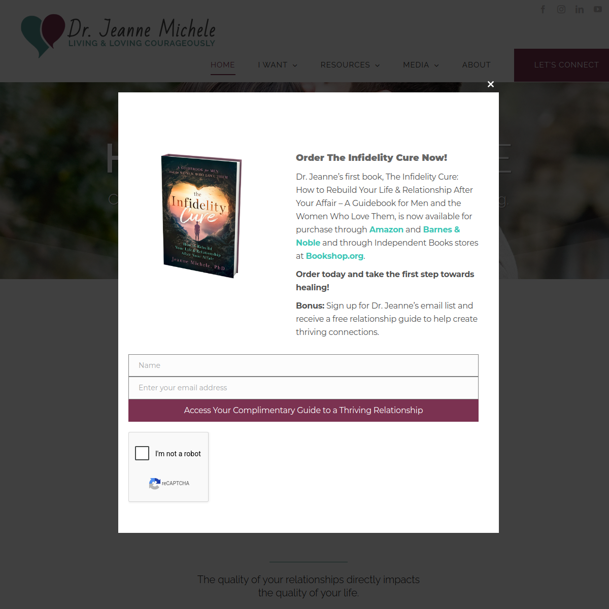 Screenshot of Dr. Jeanne Michele