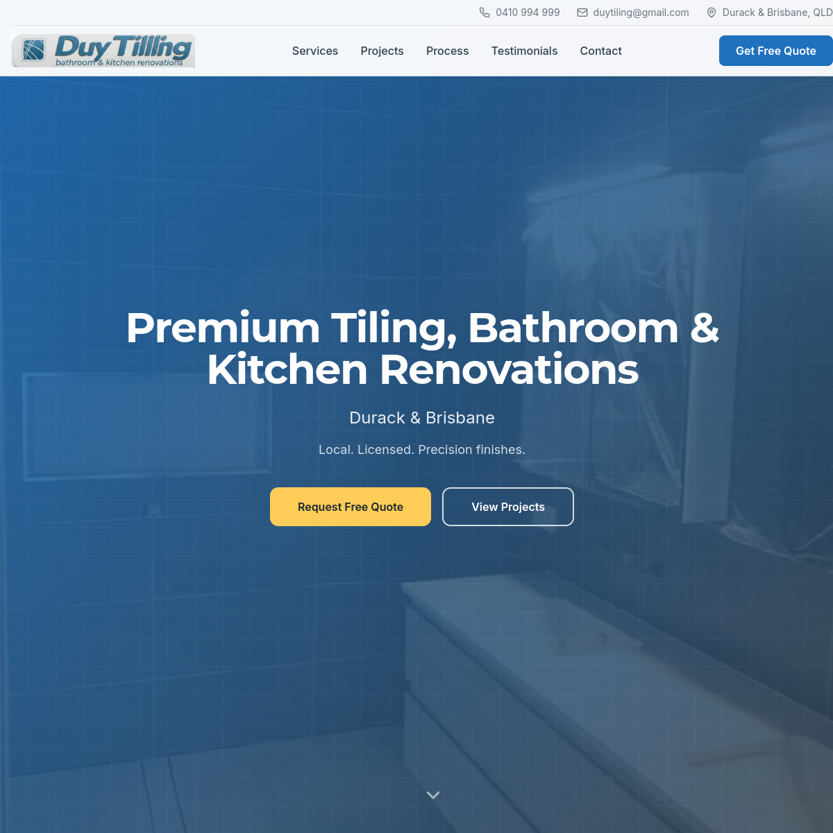 Duy Tiling - Brisbane Web Design project