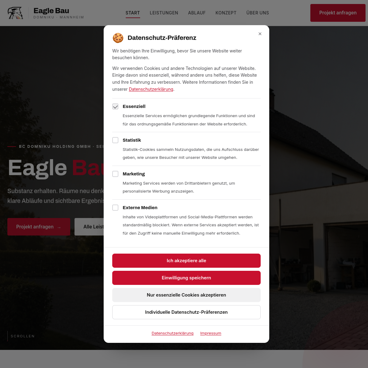 Screenshot von Eagle Bau