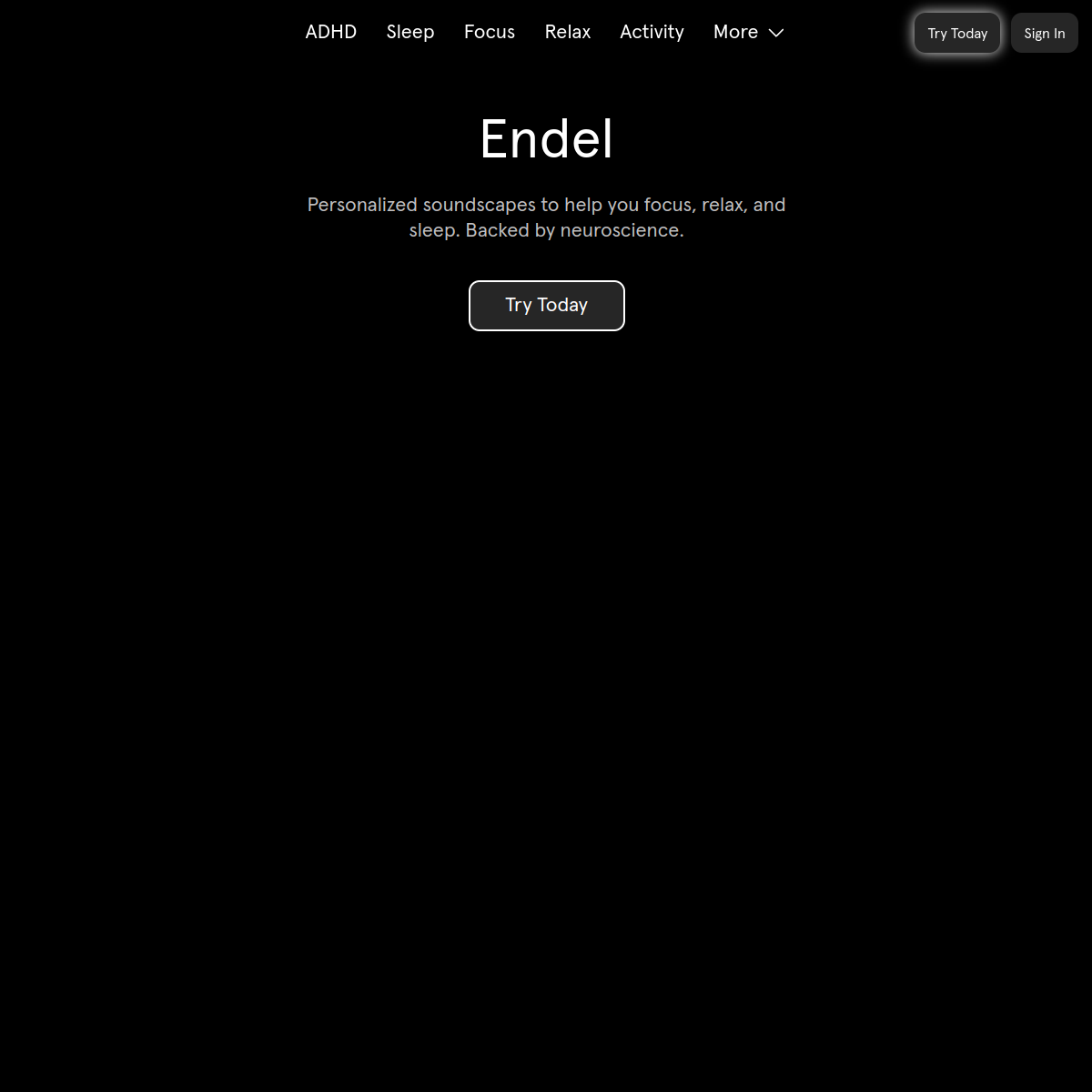 Screenshot of Endel