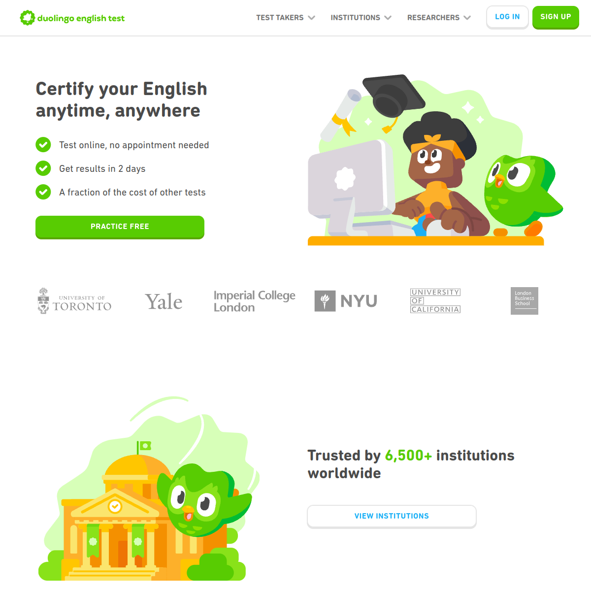 Screenshot of Duolingo English Test
