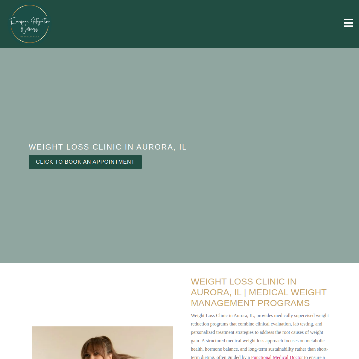 Screenshot of European Integrative Wellness by Tamara Nosa