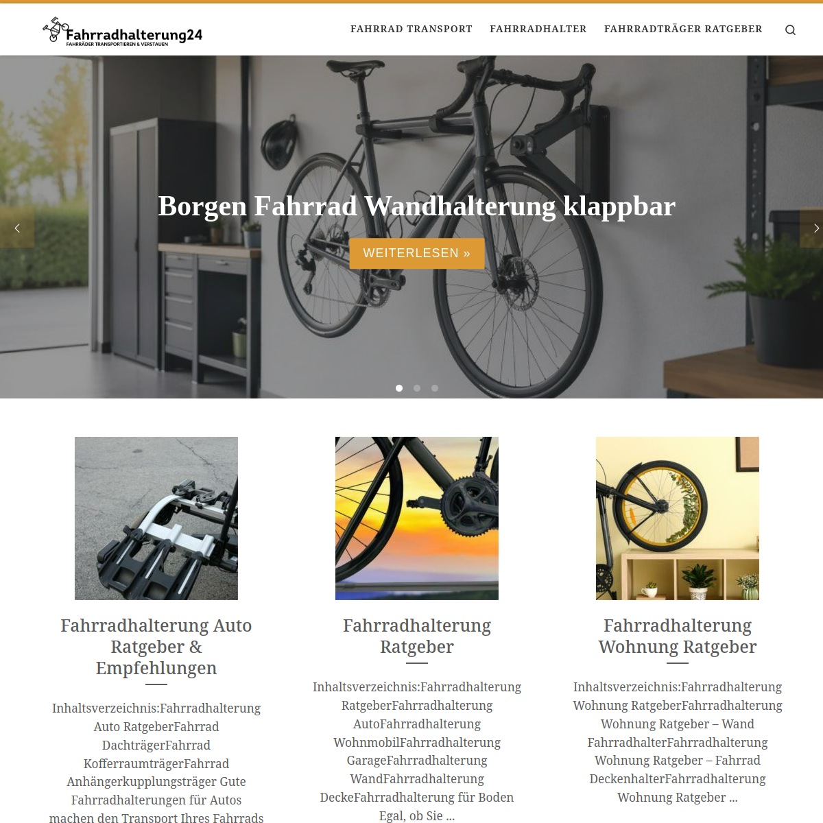 Screenshot der Website
