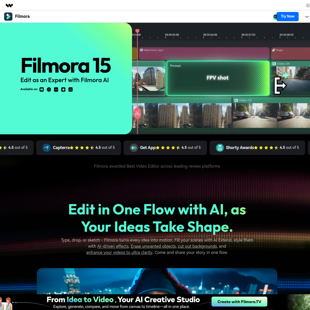 Screenshot of Wondershare Filmora