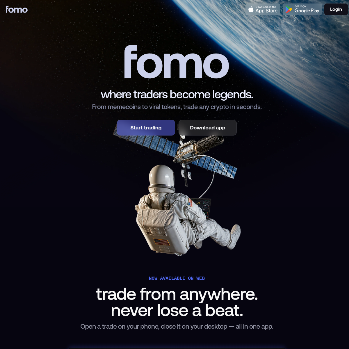 Screenshot of Fomo