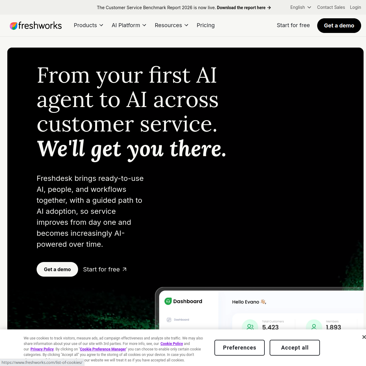 Screenshot of Freshdesk