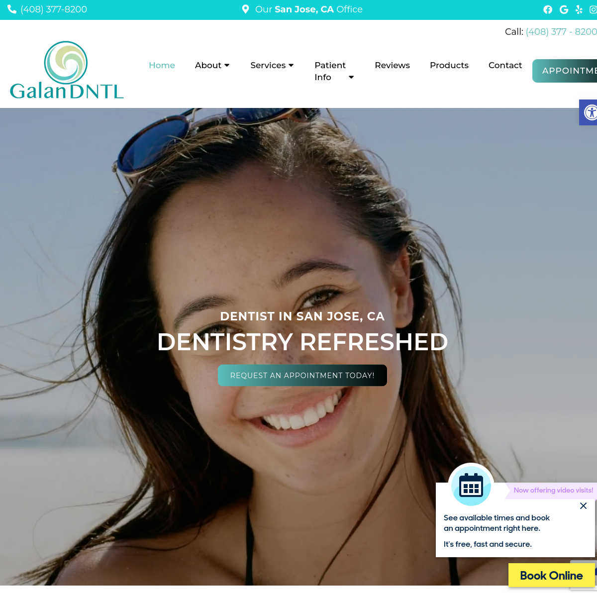 Screenshot of Galan Dental