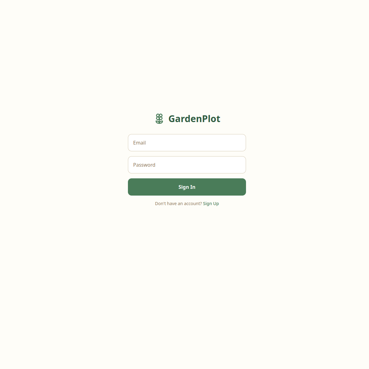 GardenPlot homepage preview