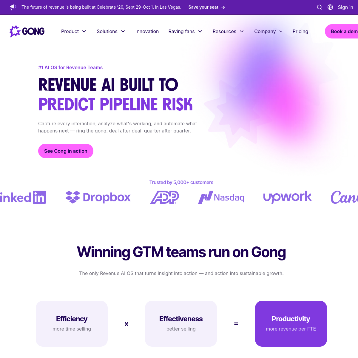 Screenshot of Gong