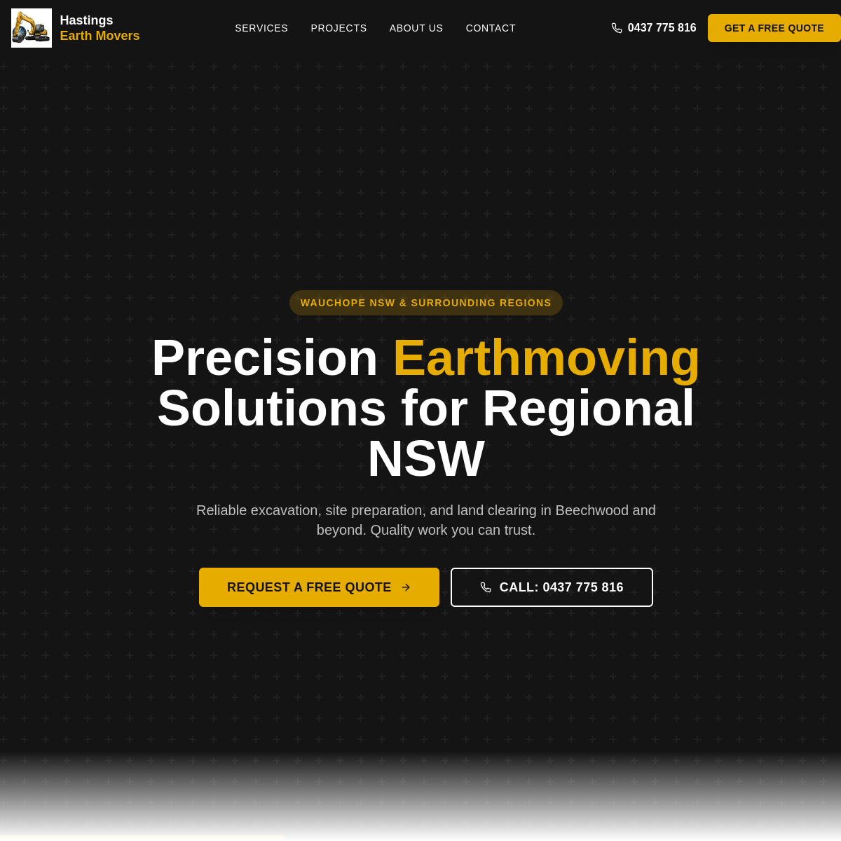 Hastings Earthmovers - Brisbane Web Design project