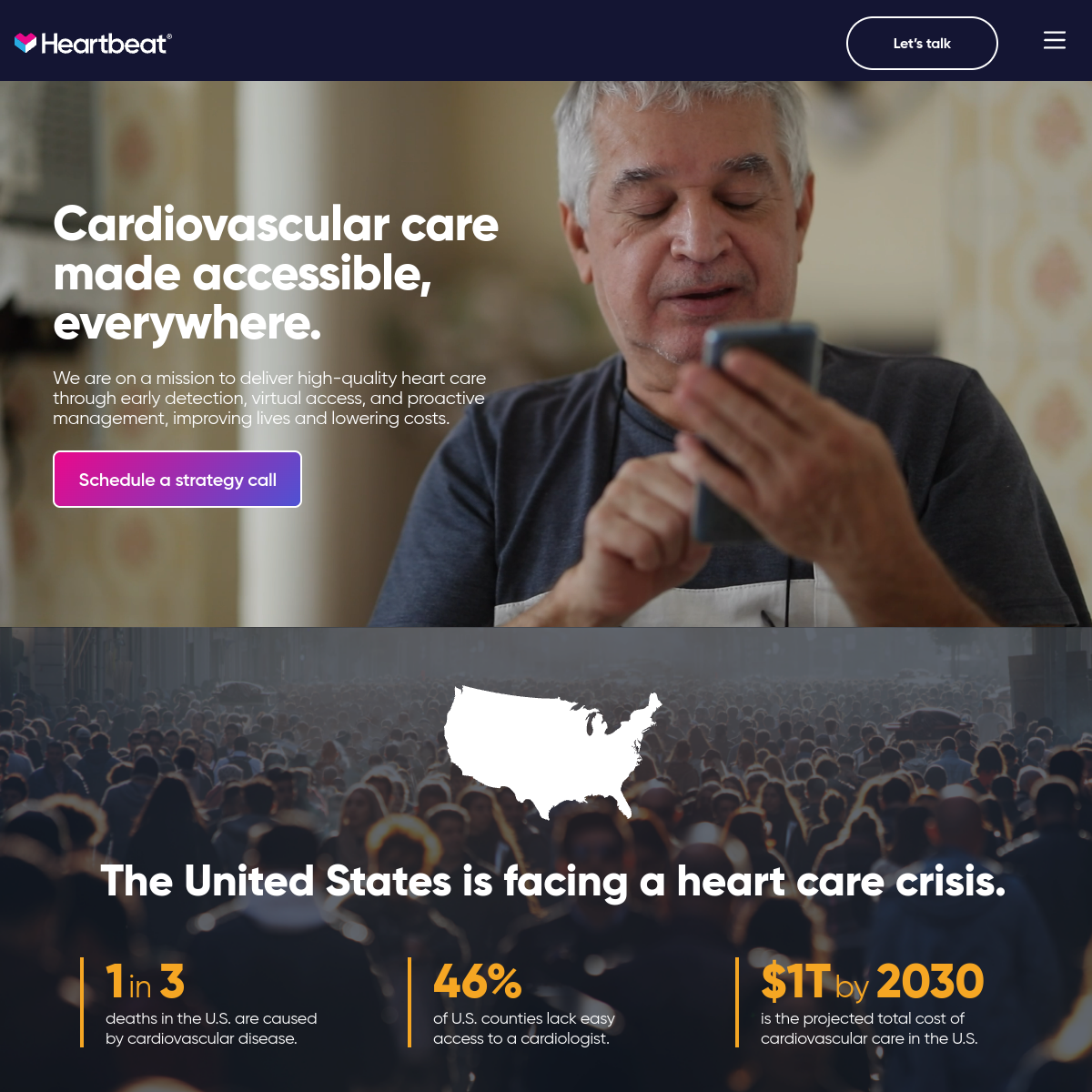 Heartbeat Health homepage