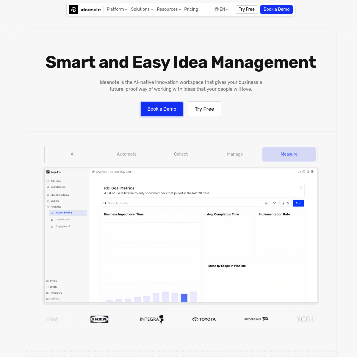Screenshot of Ideanote