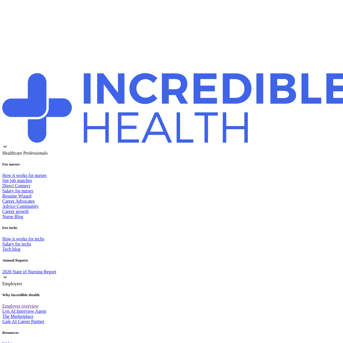 Incredible Health homepage