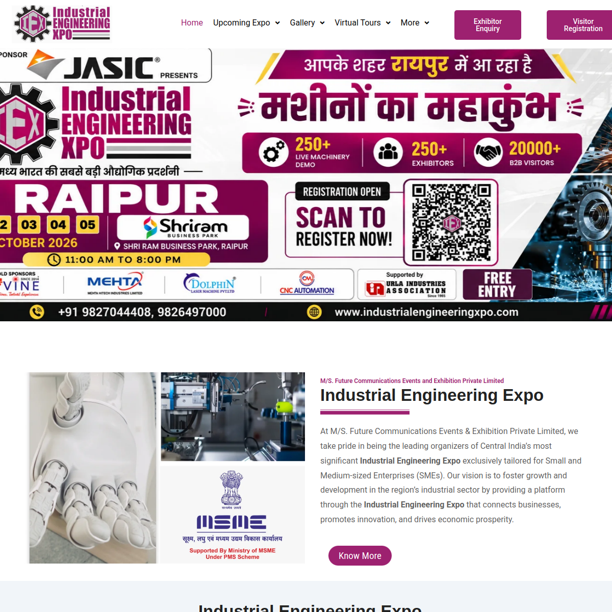 Industrial Engineering Expo website screenshot