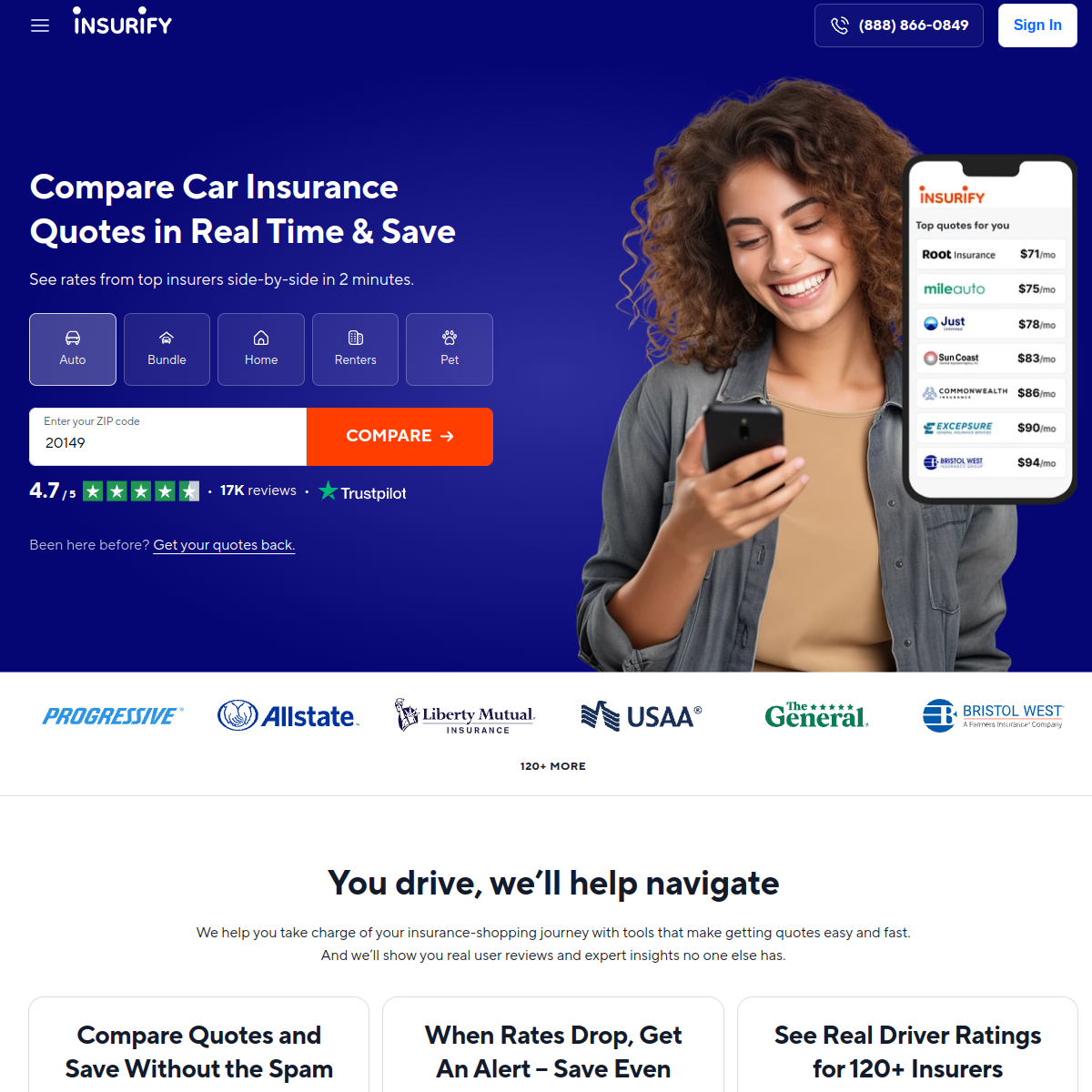 Screenshot of Insurify