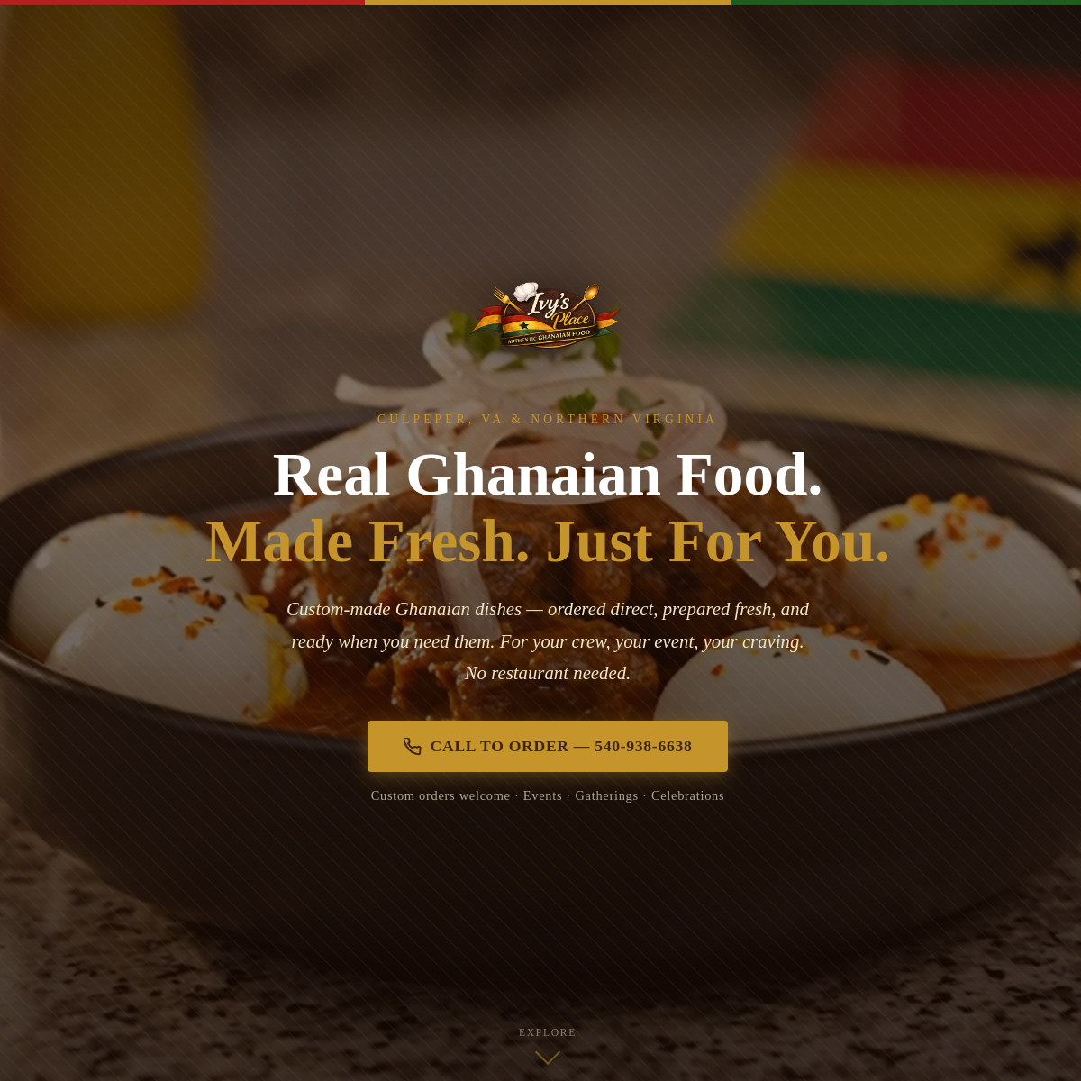 Screenshot preview of Ivy's Place website