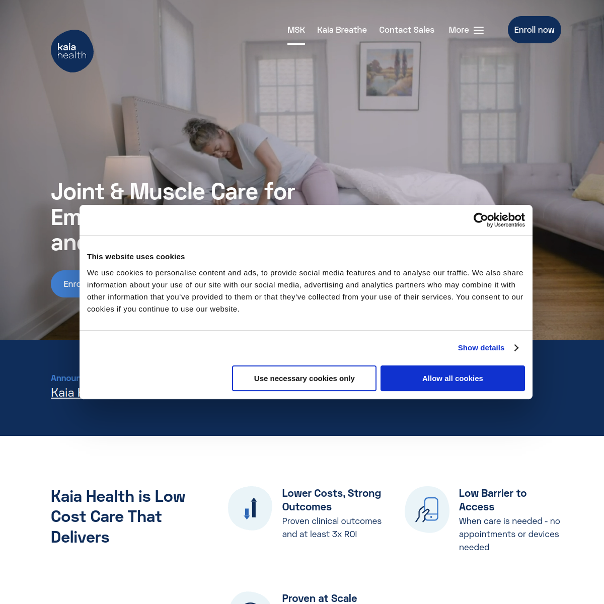 Screenshot of Kaia Health