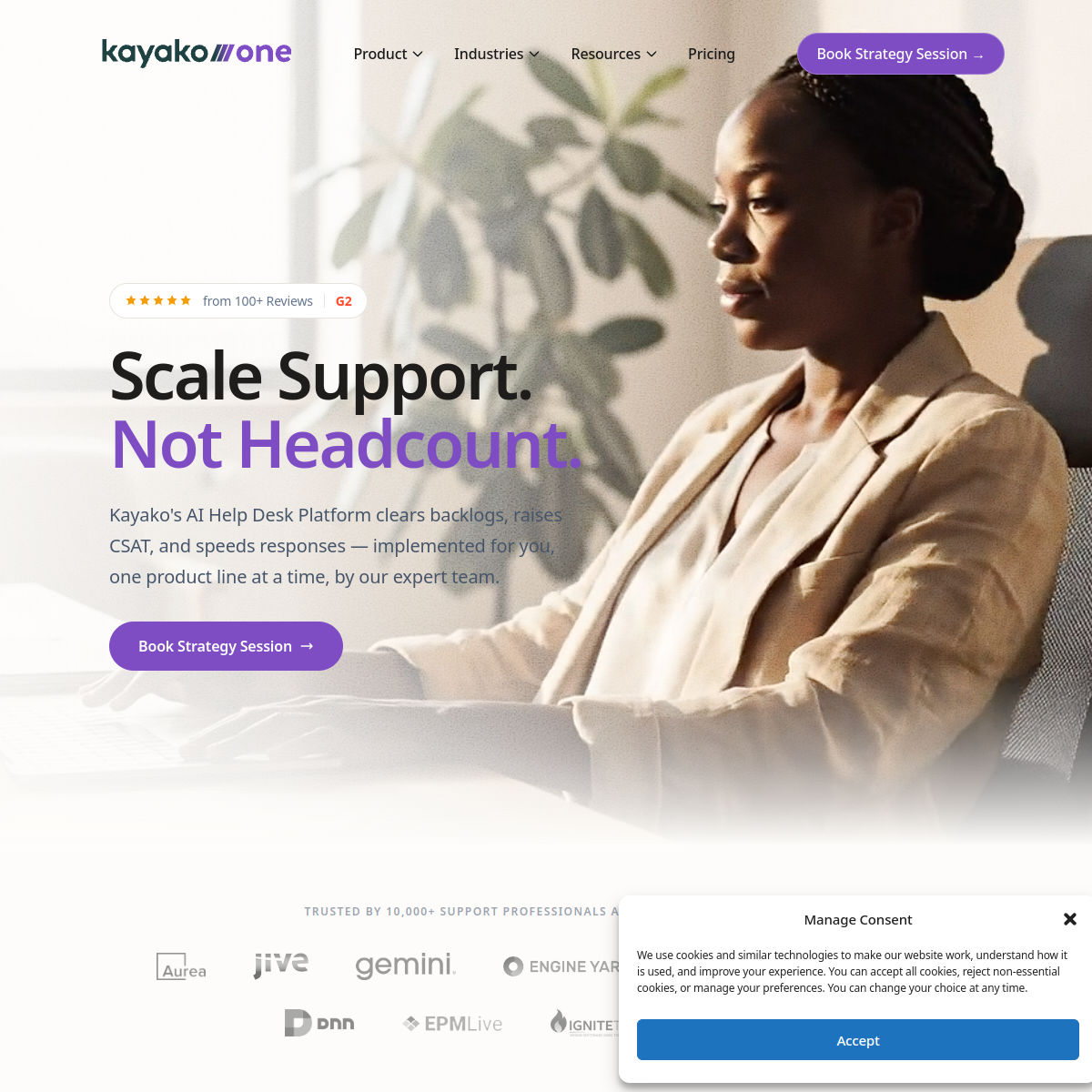 Screenshot of Kayako