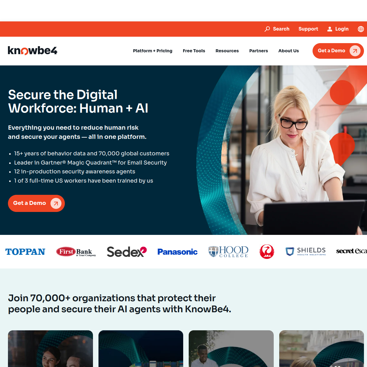 Screenshot of KnowBe4