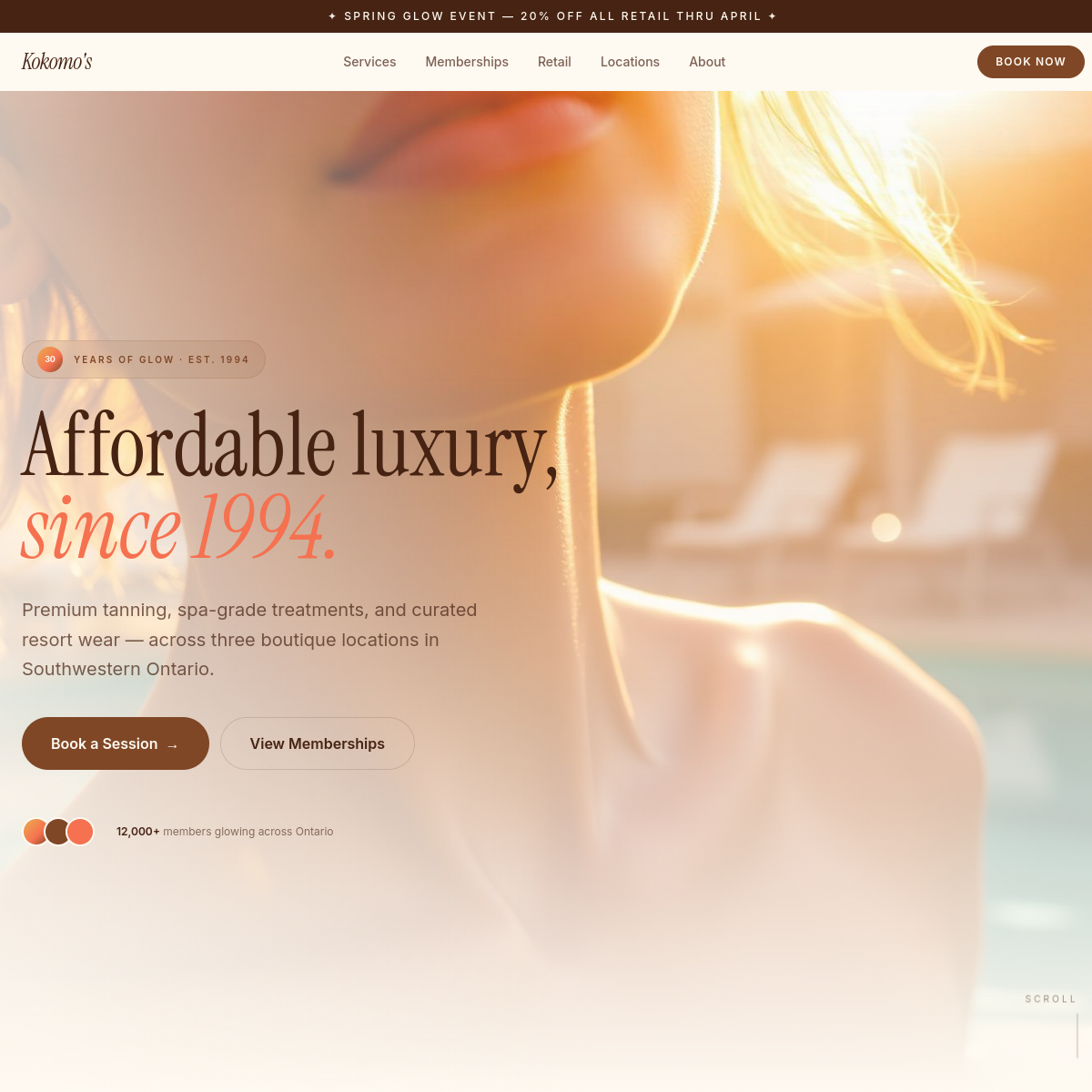 Kokomo's website screenshot
