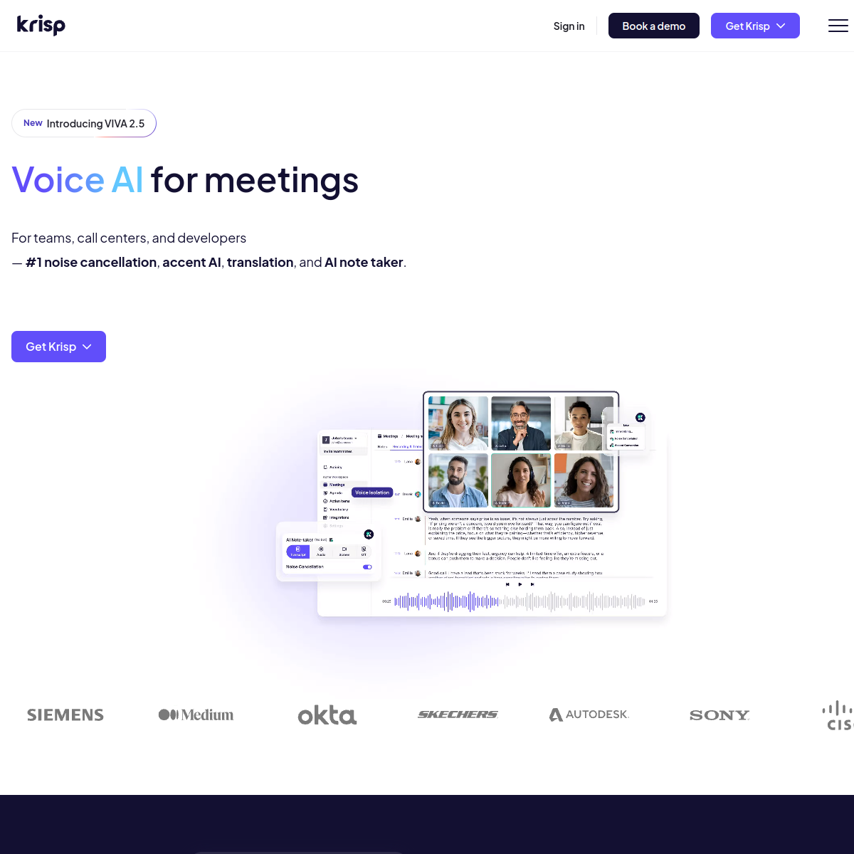 Screenshot of Krisp
